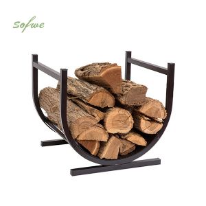 Outdoor Firewood Storage Rack Scroll Log Holder