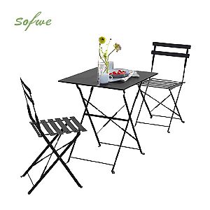 3 Pcs Patio Folding Bistro Set