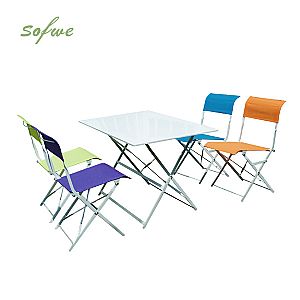 5 Pcs Patio Folding Dining Set