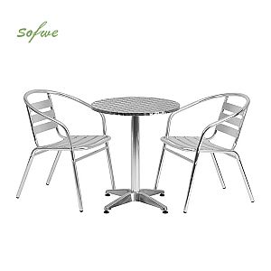 3 Pcs Aluminum Bistro Set