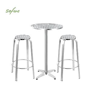 3 Pcs Aluminum Outdoor Bar Set