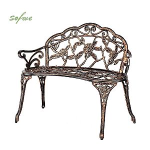 Outdoor Cast Antique Aluminum Metal Garden Chair