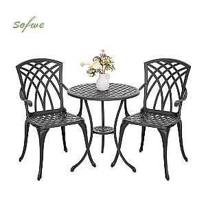 Modern Cast Aluminum Garden Furniture Bistro Set