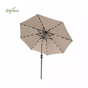 Solar-Powered LED Outdoor Patio Umbrellas Wholesale