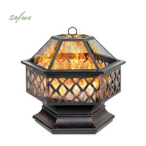 24 Inch Hex Shaped Patio Fire Pit Wholesale