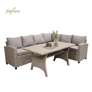 Luxury Modern Outdoor Courtyard Rattan Furniture Set