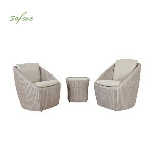 3 Piece Outdoor Bar Wicker Rattan Furniture Set